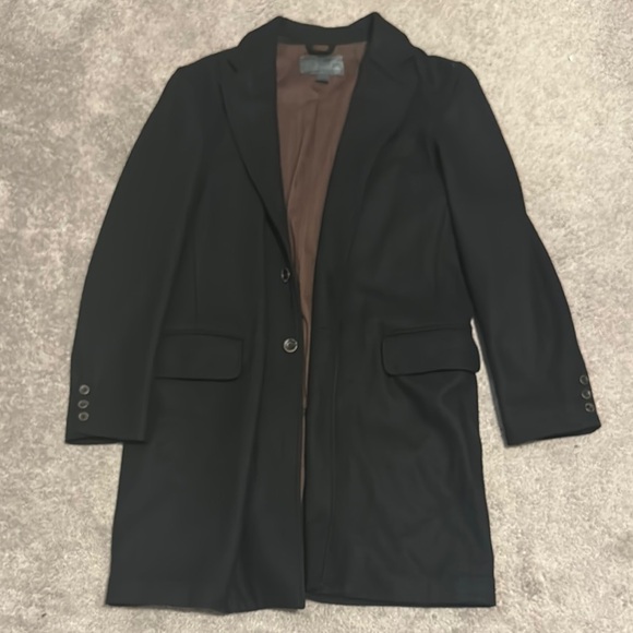 Old Navy Other - NWOT Old Navy Mens Single Breasted Wool Blend Trench Coat Black Size L